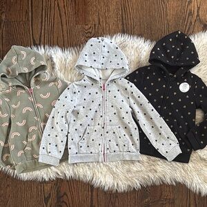 3T Toddler Girl Three Bundle Sweater Hoodies